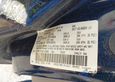 2005 Dodge Ram 1500 Slt/Laramie z USA, uszkodzony, nr VIN 1D7HA18D25S147869